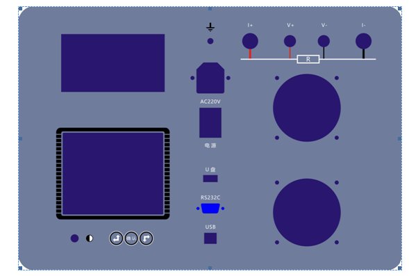 智能回路電阻測試儀面板圖